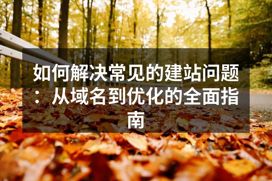 选择合适的域名是建站第一步